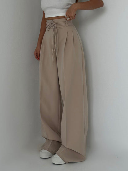 High-Waisted Trousers with Wide Legs