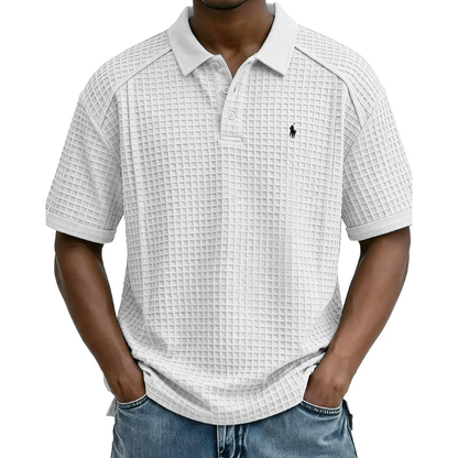 Waffle Knit Polo Shirt