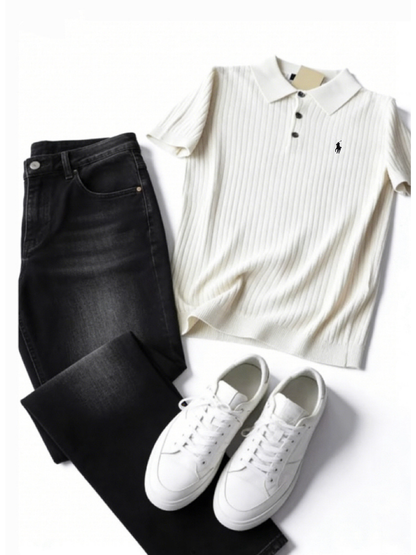 Men's Comfort Knit Casual Polo Shirt