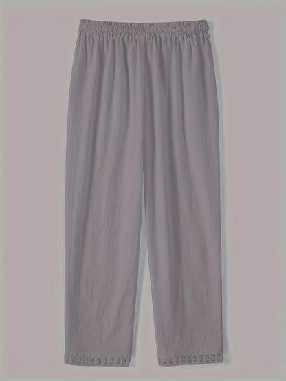 Relaxed Contrast Trim Cropped Pants