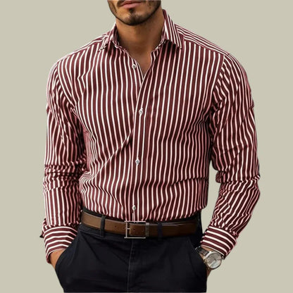 Premium Striped Button-Down Shirt