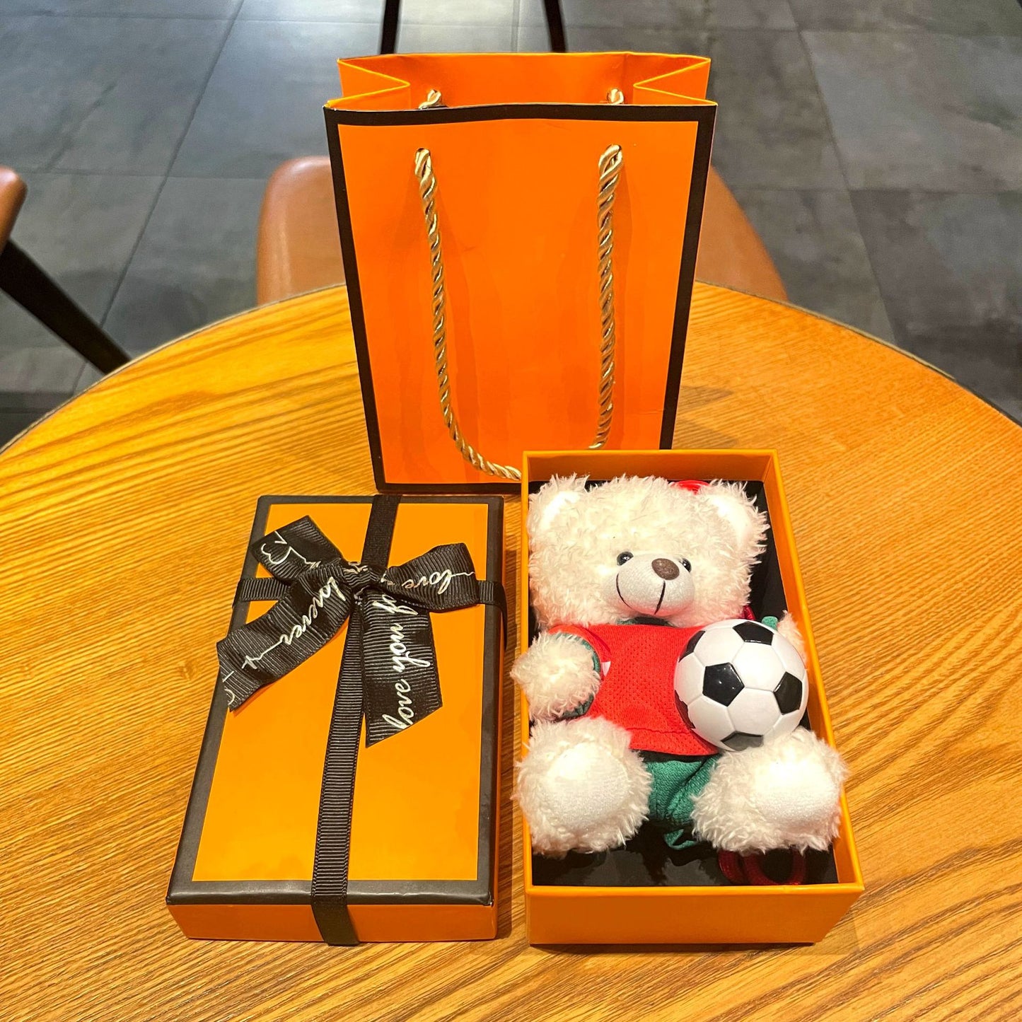 World Cup Star Plush Bear Keychain