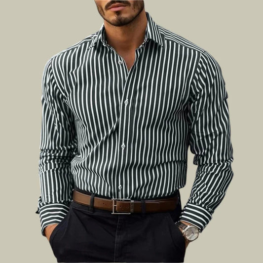 Premium Striped Button-Down Shirt