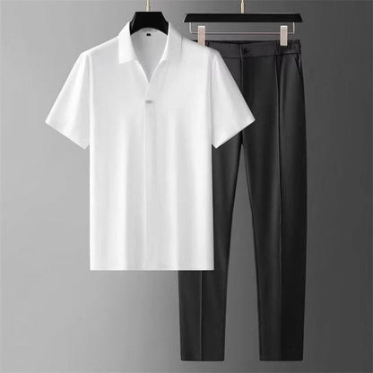 Men's Seamless Ice Silk 2-Piece Set