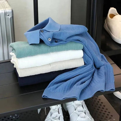Men's Comfort Knit Casual Polo Shirt