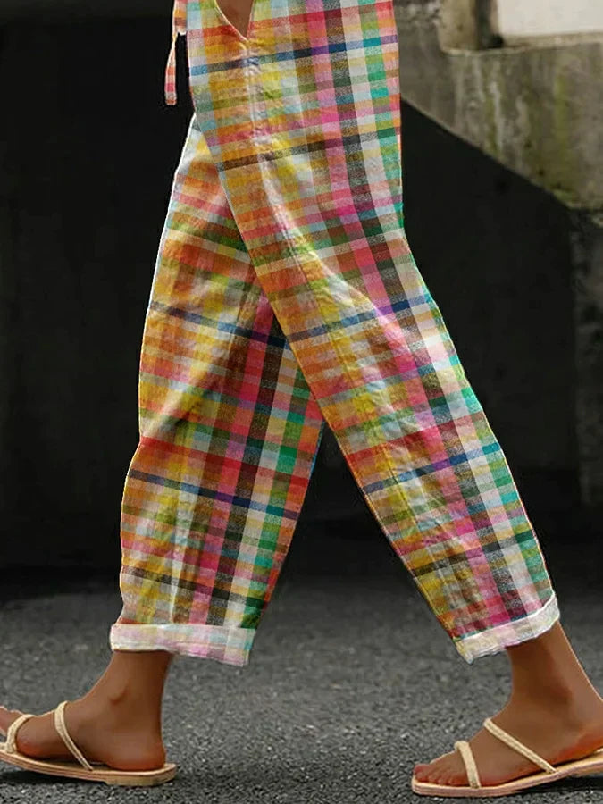 Comfortable Checkered Pants