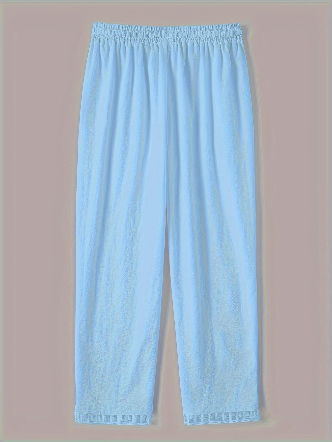 Relaxed Contrast Trim Cropped Pants