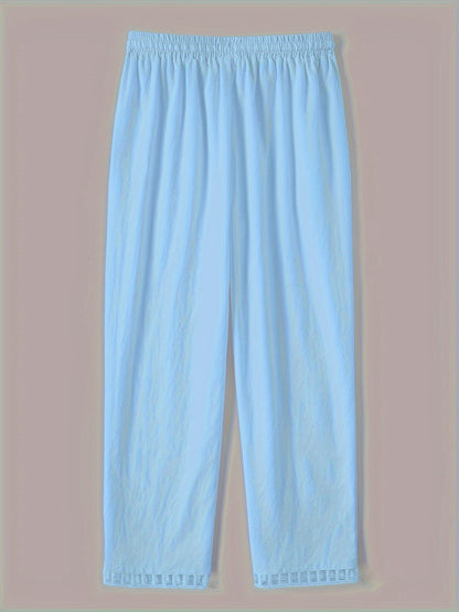 Relaxed Contrast Trim Cropped Pants