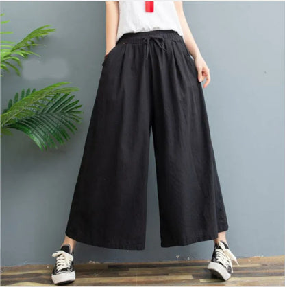 Pleated Linen Comfort Fit Pants