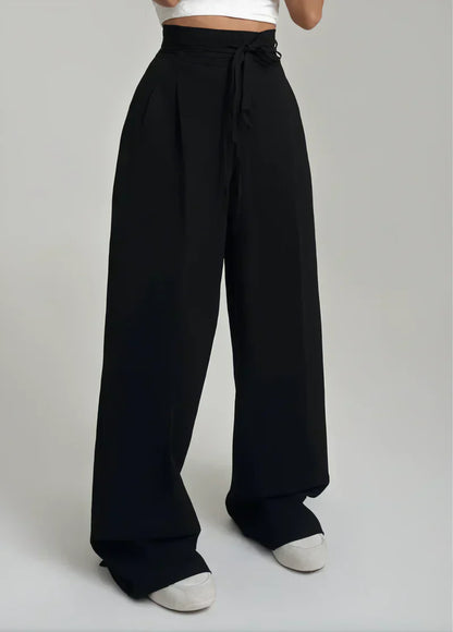 High-Waisted Trousers with Wide Legs