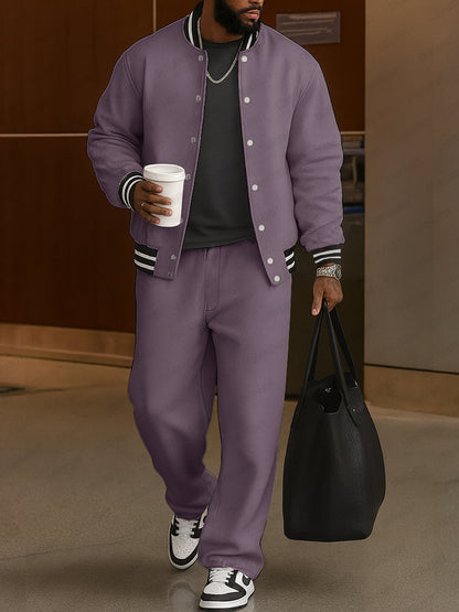 Classic Striped Jacket Pants Set