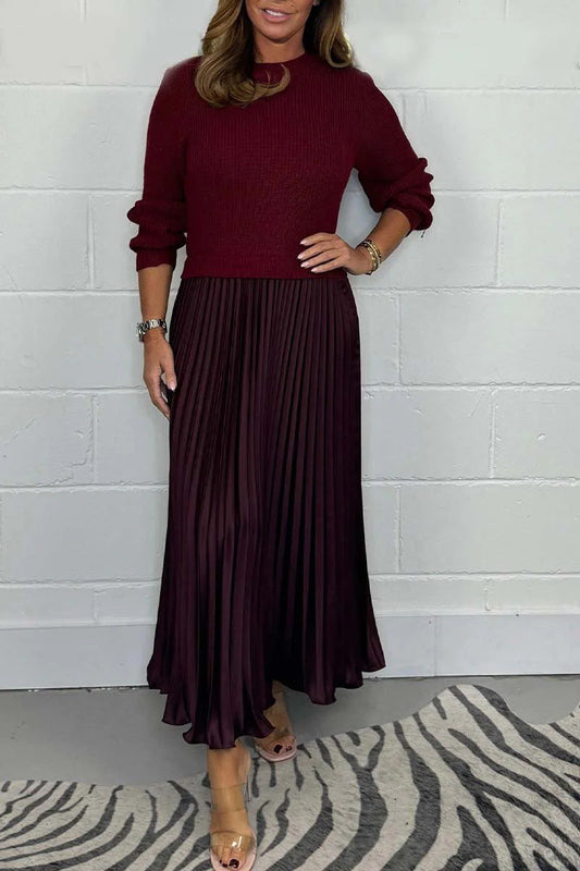 Classic Everyday Cozy Pleated Dress