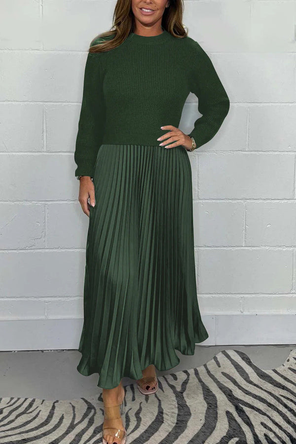 Classic Everyday Cozy Pleated Dress